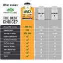 Organic Maca Root Black, Red, Yellow 1900 MG per Serving - 150 Vegan Capsules Peruvian Maca Root Gelatinized 100% Pure Non-GMO Supports Reproductive Health Natural Energizer