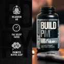 Build PM Night Time Muscle Builder & Sleep Aid - Post Workout Recovery & Sleep Support Supplement w/VitaCherry Tart Cherry, Ashwagandha, Melatonin, More - 60 Natural Veggie Pills