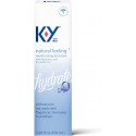 K-Y Natural Feeling Personal Lubricant with Hyaluronic Acid, 3.38 fl oz, Safe to Use with Latex Condoms, Moisturizing Water Based Formula (Packaging May Vary)