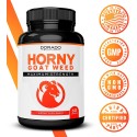 Horny Goat Weed for Men and Women - [1590 Maximum Strength] - Stamina, Endurance, Circulation, Joint & Back Support - Maca Root, Ginseng, Yohimbine, Tribulus, L-Arginine - USA Made - 60 Count