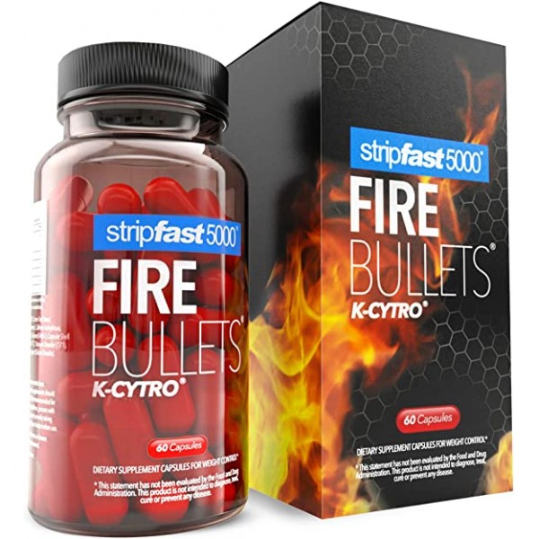 Fire Bullets with K-CYTRO for Women & Men, Weight Management Supplement System, Keto Diet Friendly, 30 Days Supply