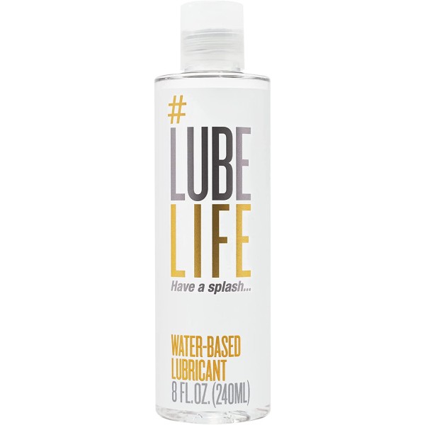 LubeLife Water-Based Personal Lubricant, Lube for Men, Women and Couples, Non-Staining, 8 Fl Oz