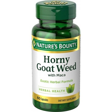 Nature's Bounty Horny Goat Weed w/Maca, 60 Capsules