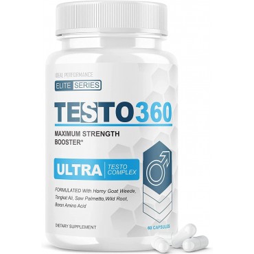 Testo 360 Ultra Pene Testo Complex para Hombres Elite Series pastillas Maximum Strength Pills (60 Capsules)