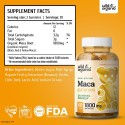 Wild & Organic Maca Root Gummies 1800 mg - Maca Supplement for Endurance, Natural Energy, Mood & Immune Support - Maca Root Organic Gummy - Herbal Maca Gummies - Vegan & Non-GMO - 60 Chews