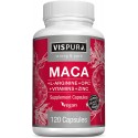 Maca Root Capsules 5000 mg + L-Arginine, Vitamins B6 + B12, OPC and Zinc, Energy Boosting Formula* for Men and Women, 120 Vegan Tablets with Organic Maca Peruana Extract