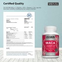 Maca Root Capsules 5000 mg + L-Arginine, Vitamins B6 + B12, OPC and Zinc, Energy Boosting Formula* for Men and Women, 120 Vegan Tablets with Organic Maca Peruana Extract