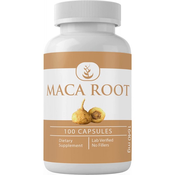 PURE ORIGINAL INGREDIENTS Maca Root, (100 Capsules) Always Pure, No Additives Or Fillers, Lab Verified