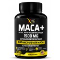 Organic Maca Root Powder Capsules 1500mg: 150 Vegan Pills with Black + Red + Yellow Peruvian Maca Root Extract Gelatinized, Energy & Mood Supplement for Men & Women + Black Pepper for Best Benefits