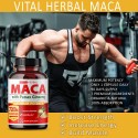 Maca Root Capsules Equivalent to 7200mg Maximum Strength with Ashwagandha Tongkat Ali Tribulus Terrestris Horny Goat Weed Panax Ginseng for Men Women - 1 Bottle - 90 Days Supply